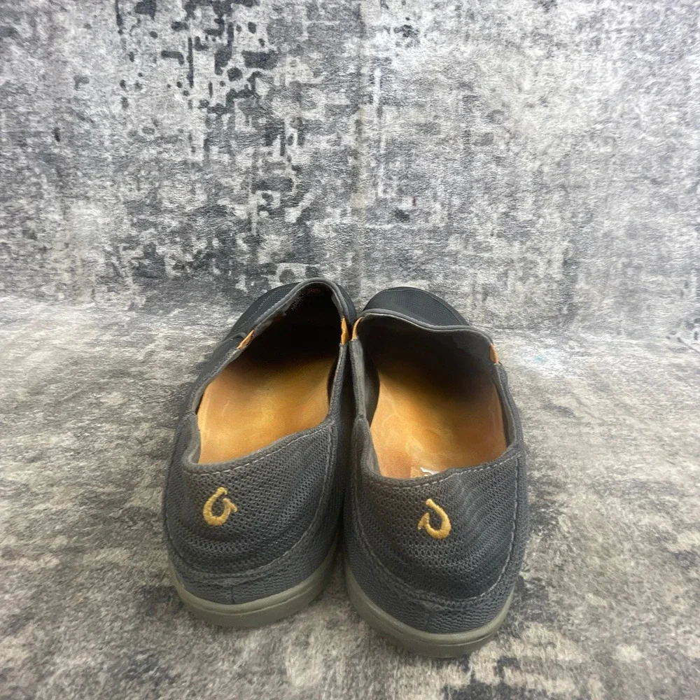 OluKai Mens 11 Nohea Mesh Slip On Shoes Gray Casual Loafers 10188-4242